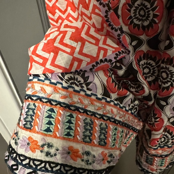 Anthropologie Beaded & Embroidered Flutter Sleeve Mini Dress - Picture 6 of 8